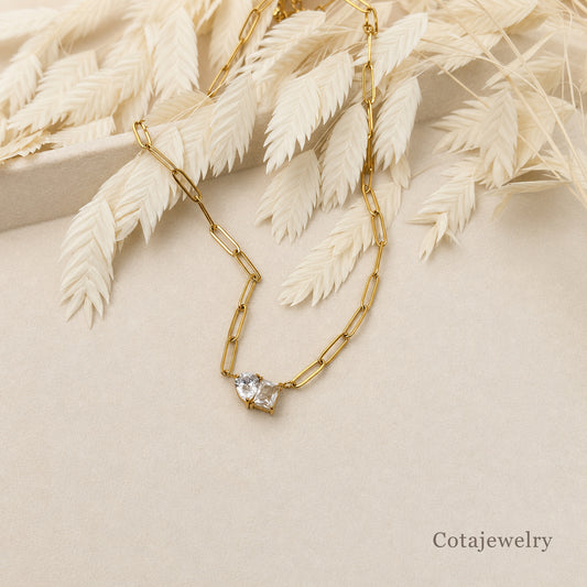 COTA Geometric Teardrop CZ Pendant Necklace | COTA30160 - COTA30160_main.jpg