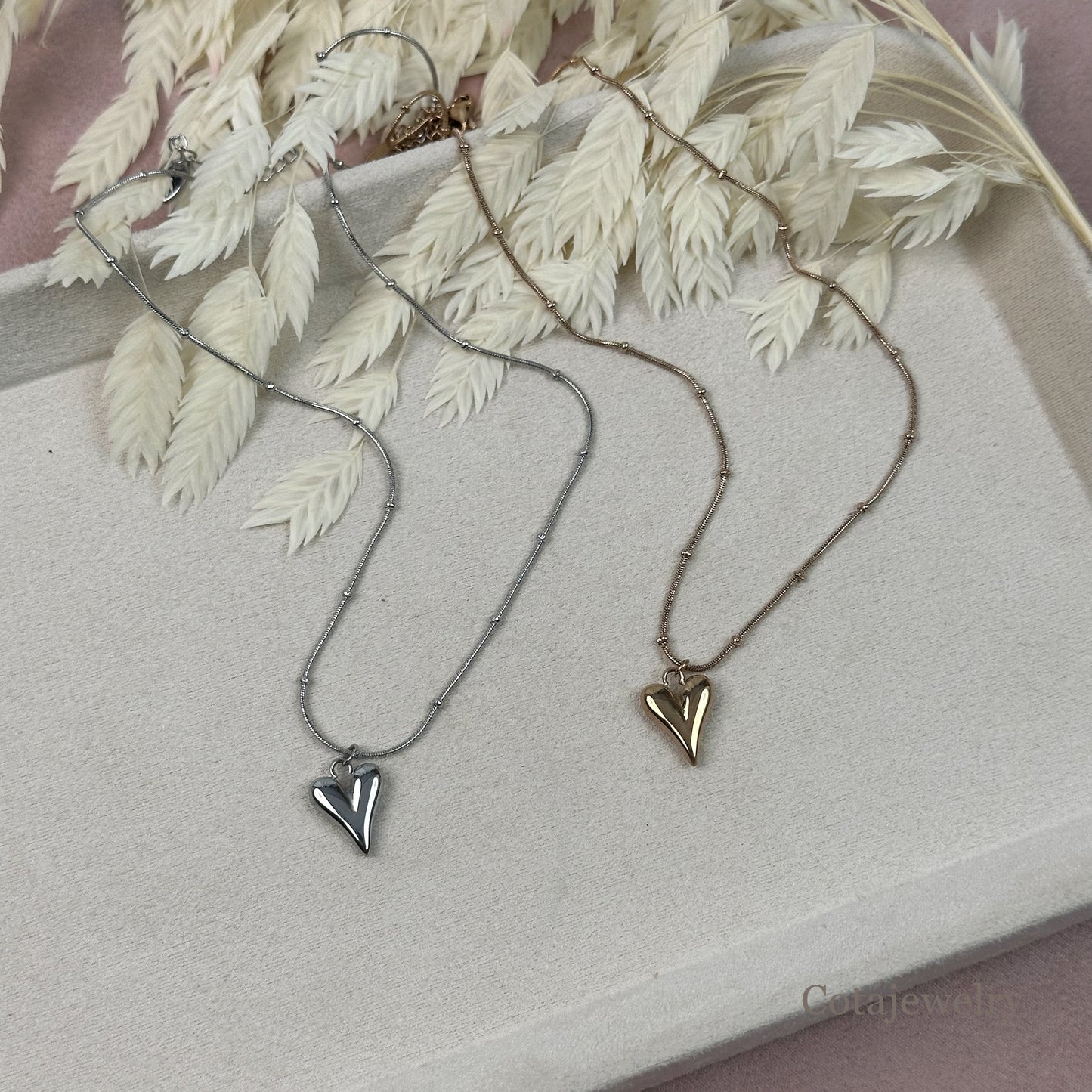 COTA Sculpted Heart Pendant Necklace — Main Image