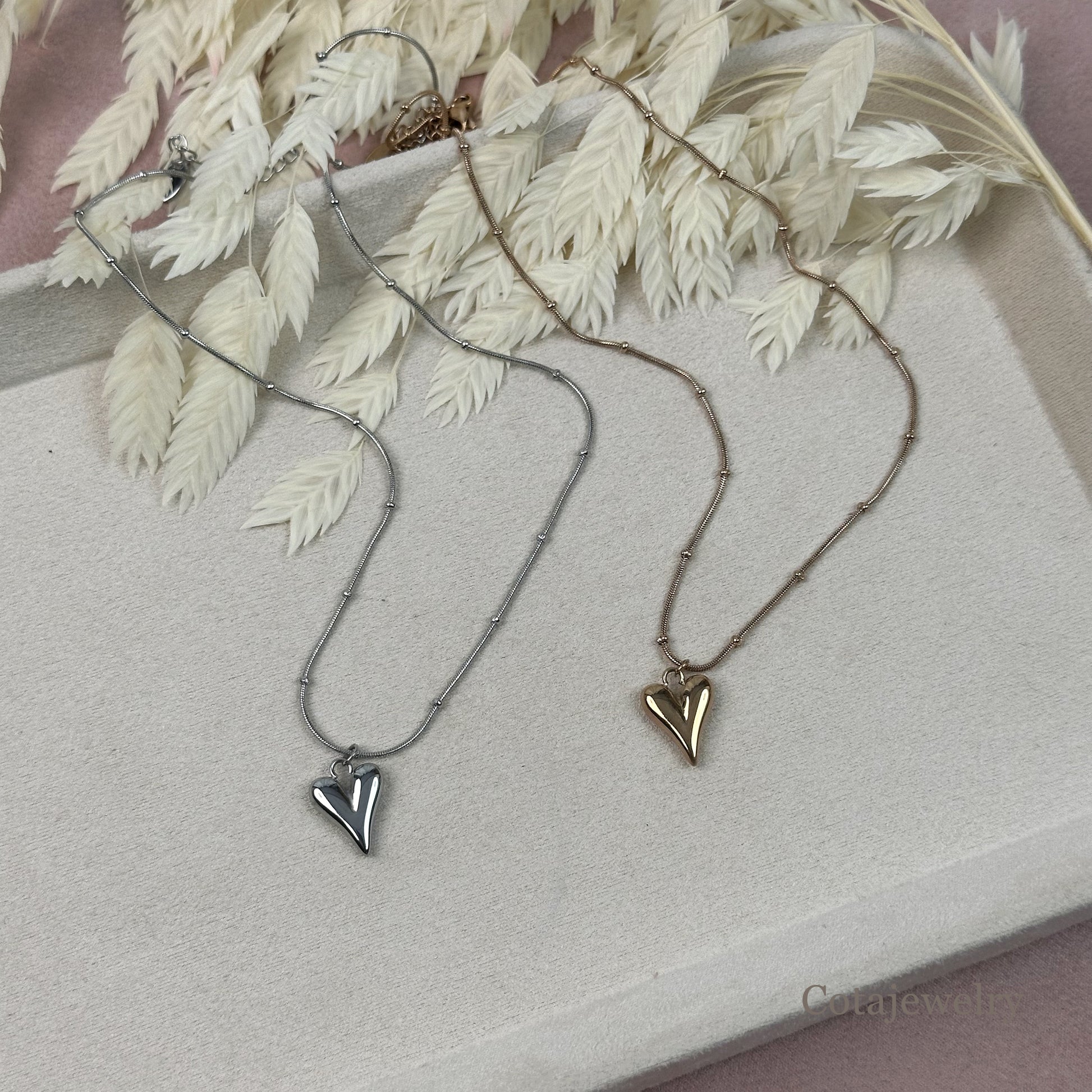 COTA Sculpted Heart Pendant Necklace — Main Image