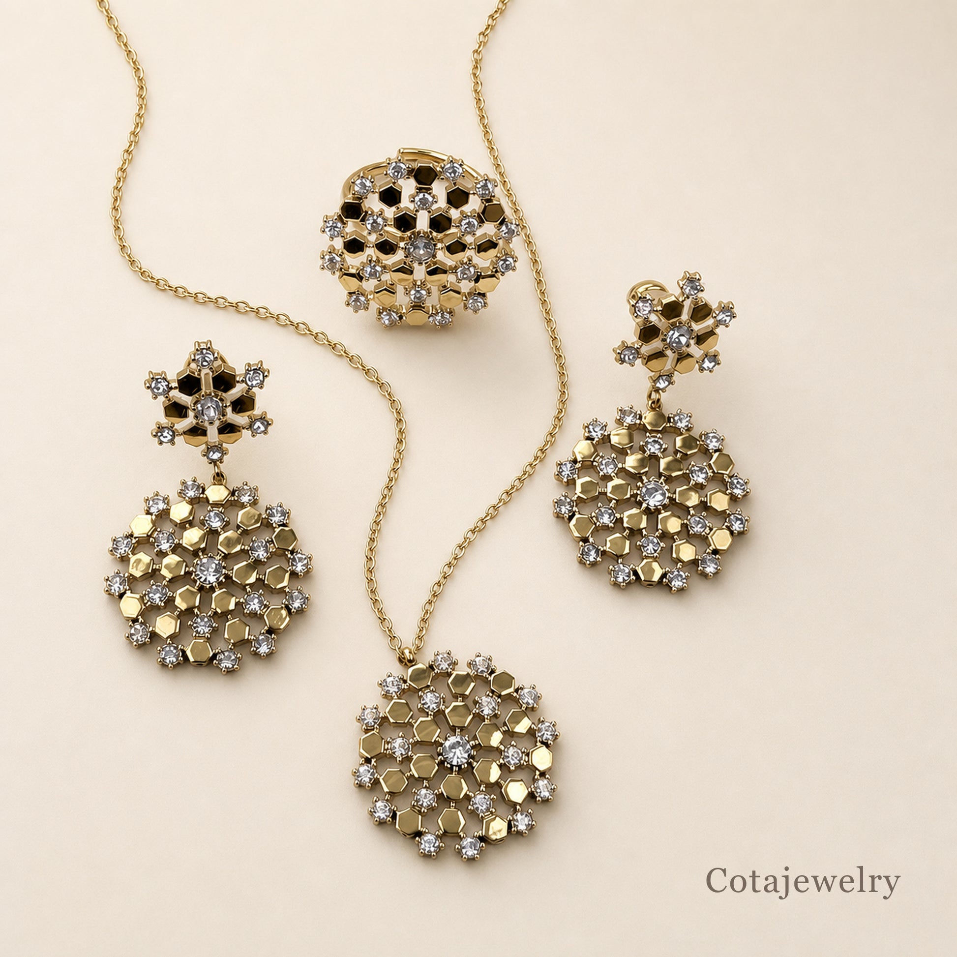 COTA Luxury Snowflake CZ Jewelry Set | COTA40113 COTA60115 COTA30114 - COTA40113_COTA60115_COTA30114_shared_main.jpg