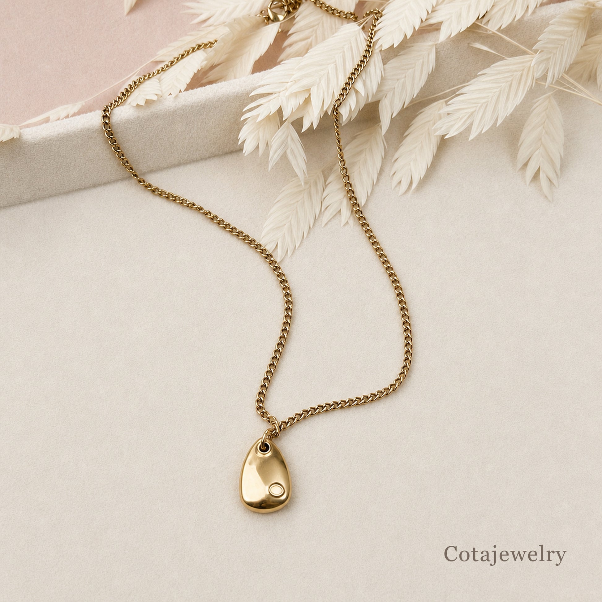 COTA Luminous Teardrop Mother of Pearl Necklace | COTA40148 - COTA40148_back.jpg