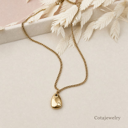 COTA Luminous Teardrop Mother of Pearl Necklace | COTA40148 - COTA40148_back.jpg