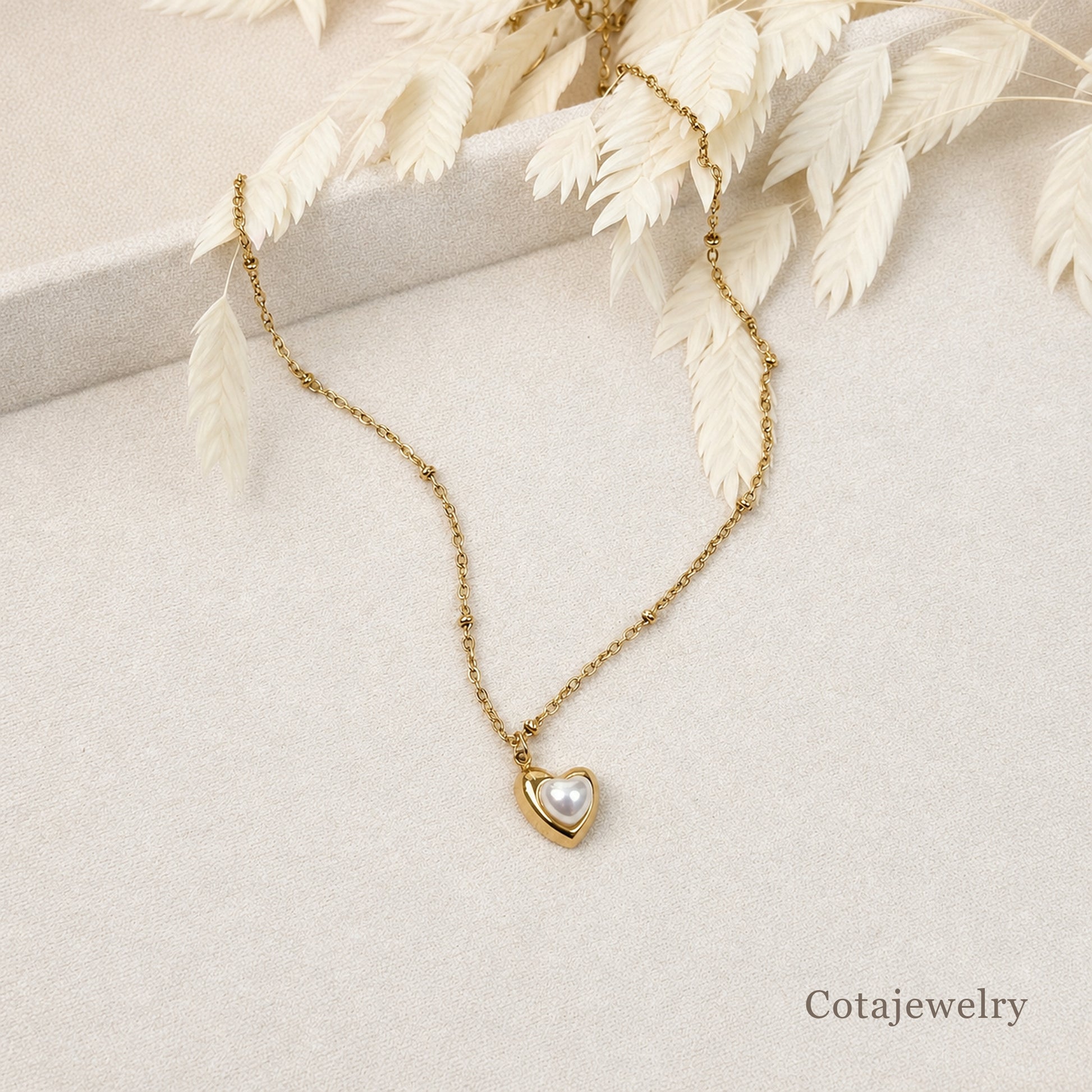 COTA Pearlescent Heart Pendant Necklace | COTA40152 - COTA40152_main.jpg