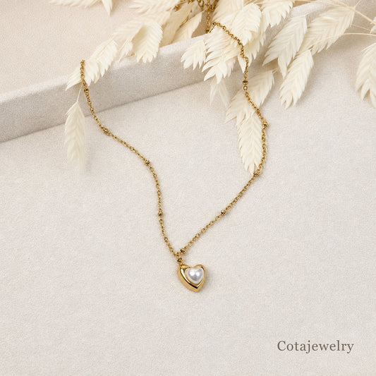 COTA Pearlescent Heart Pendant Necklace | COTA40152 - COTA40152_main.jpg