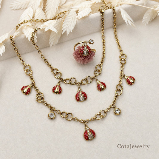COTA Enamel Ladybug Jewelry Set | COTA60130 COTA30131 COTA60132 - COTA60130_COTA30131_COTA60132_shared_main.jpg