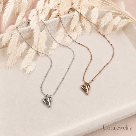 COTA Sculpted Heart Pendant Necklace | COTA30170 COTA30171