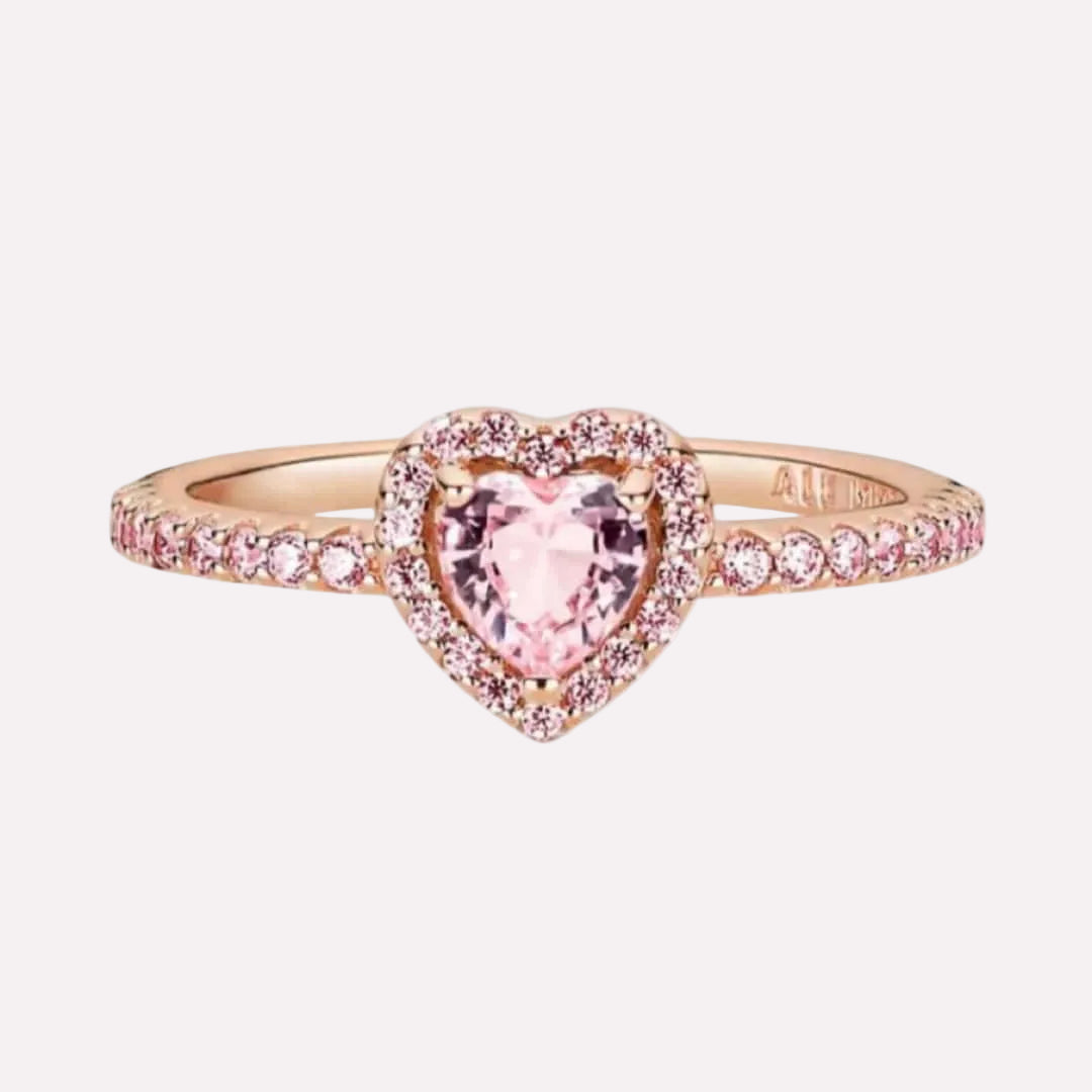 CotaJewelry Elevated Heart Ring in S925 sterling silver with luxury cubic zirconia