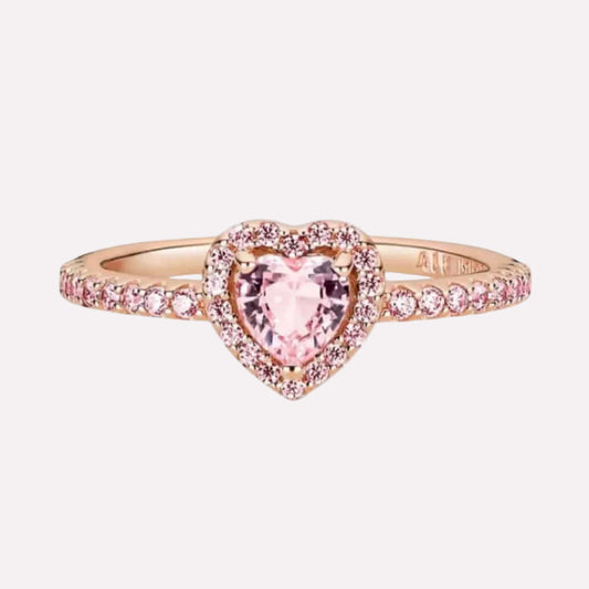 CotaJewelry Elevated Heart Ring in S925 sterling silver with luxury cubic zirconia