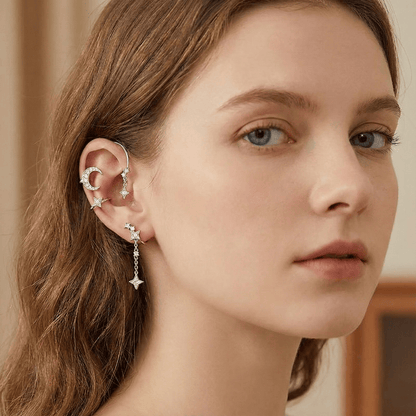 Star and Moon Ear Cuffs