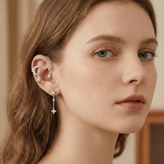 Star and Moon Ear Cuffs