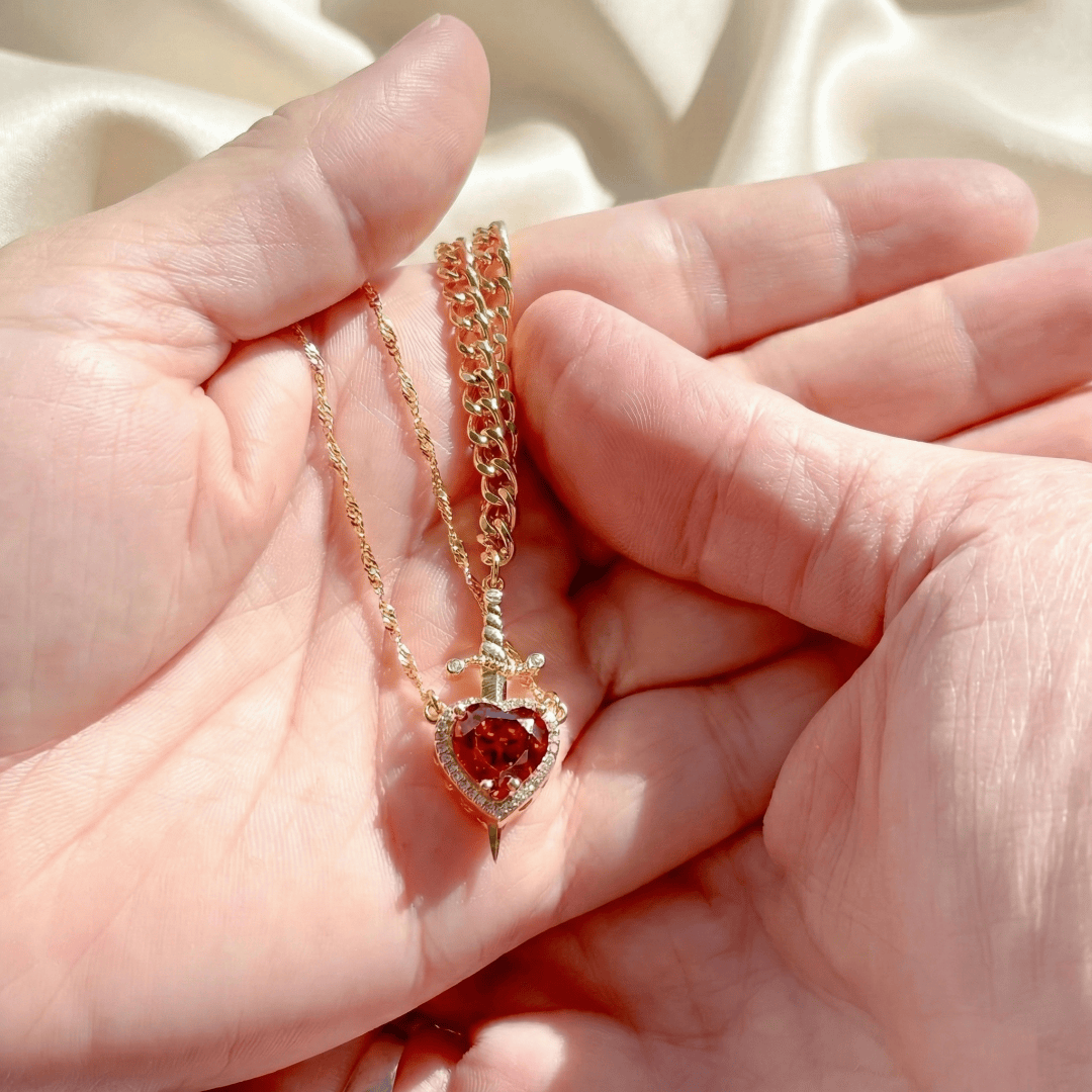 Heart & Sword Necklace