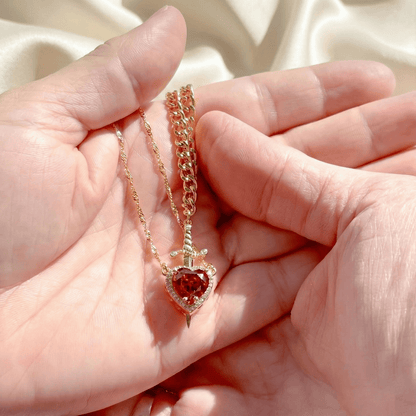 Heart & Sword Necklace