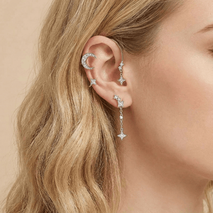 Star and Moon Ear Cuffs