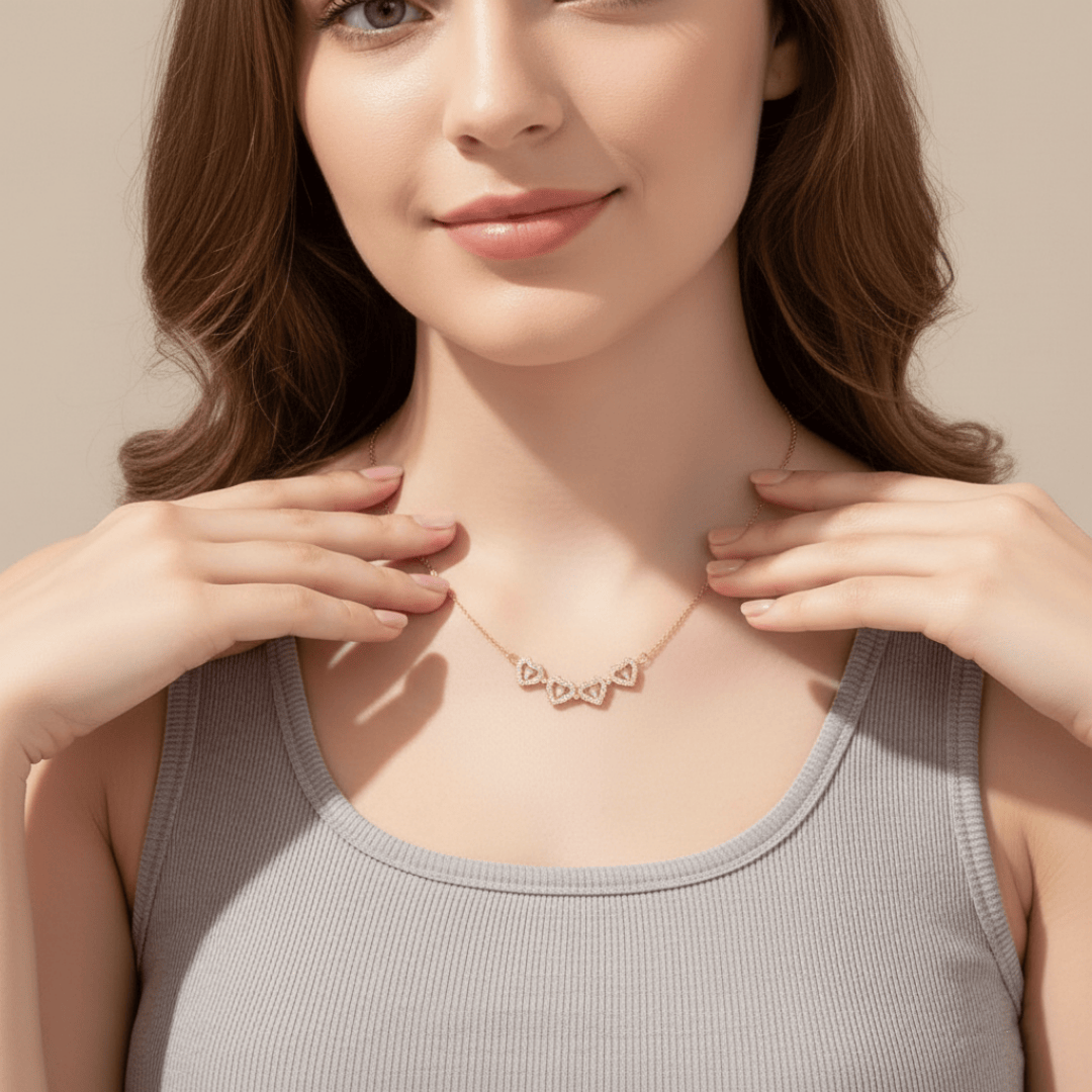 Collar de corazón de la suerte