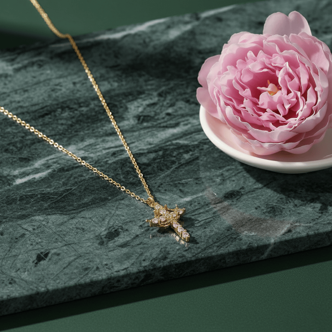 Crown Cross Necklace