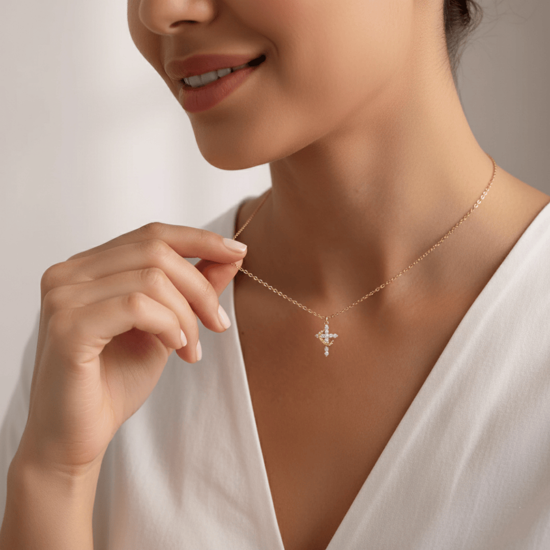 Crown Cross Necklace