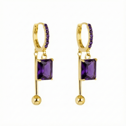 Detailed view of the drop design of Twilight Crystal Earrings
