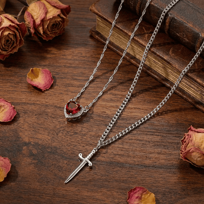 Heart & Sword Necklace