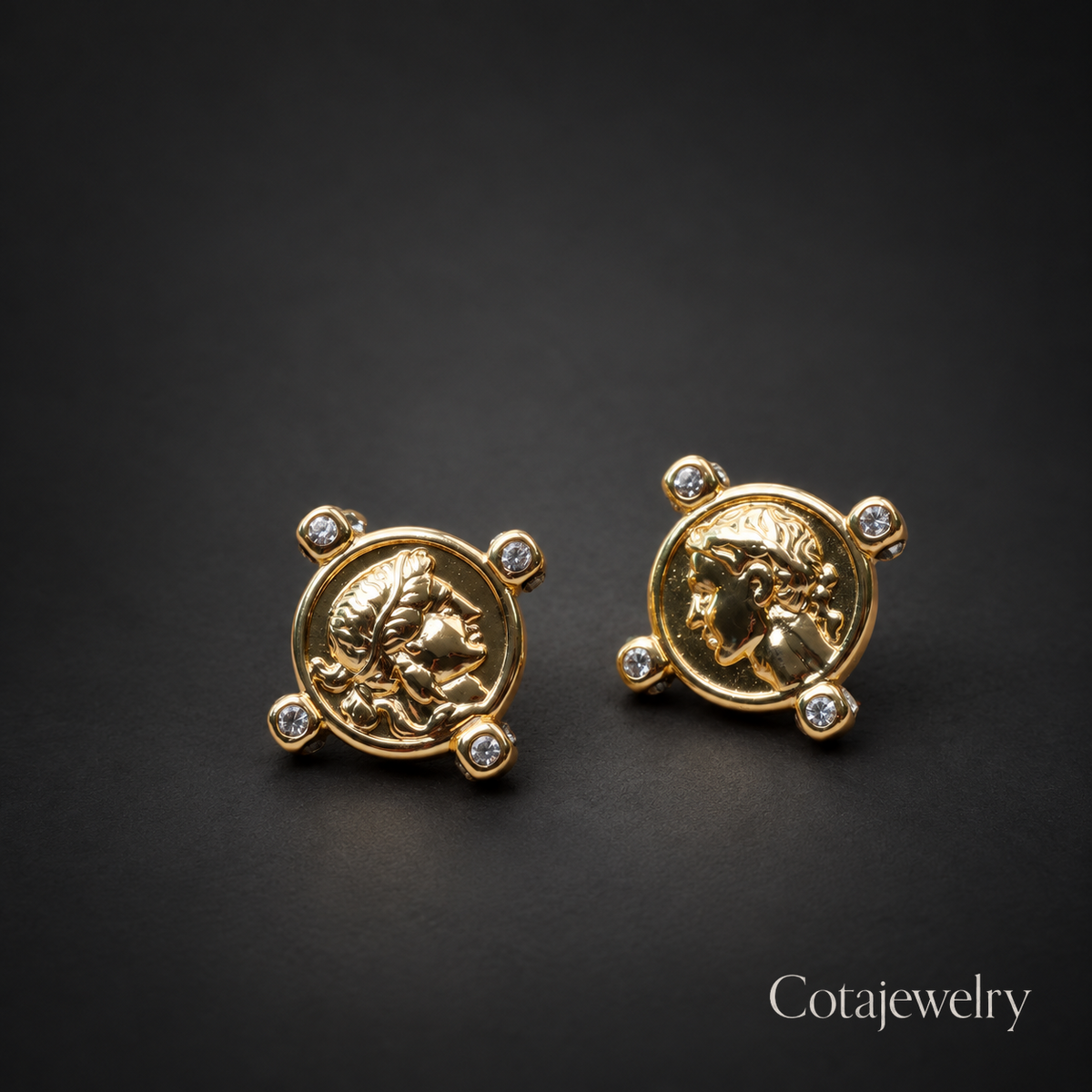 Orecchini COTA Relief Medallion color oro