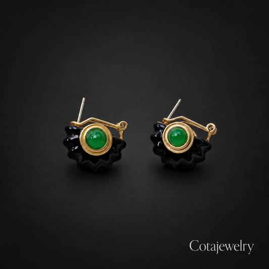 COTA Small Knot Stud Earrings in Gold Tone