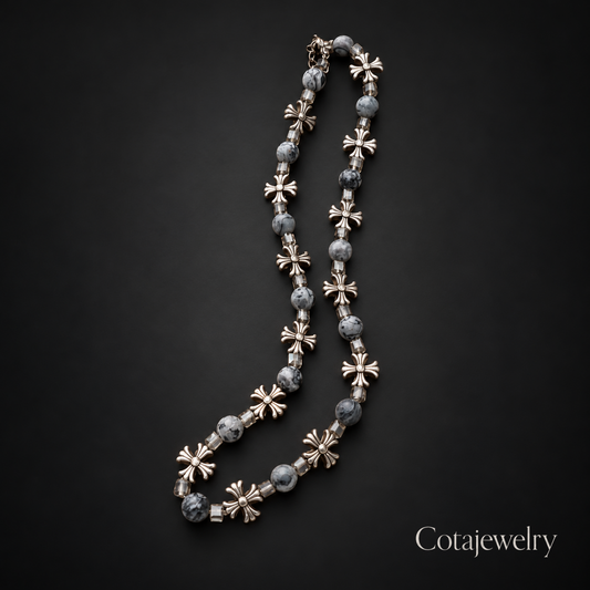 COTA Star Station Necklace in Gold Tone