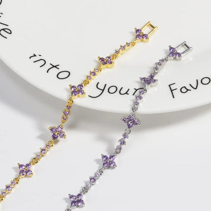 Purple Sakura ブレスレット – エレガントなフローラルジュエリー | CotaJewelry