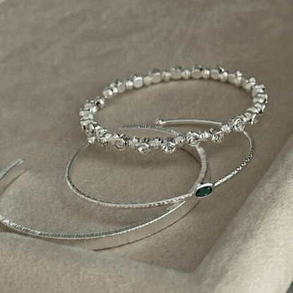 Zircon Vertical Beaded Bracelet Set