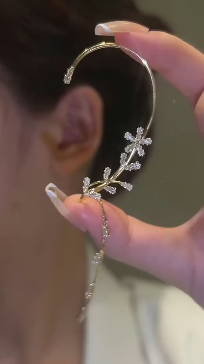 Snowflake Tassel Ear Cuffs
